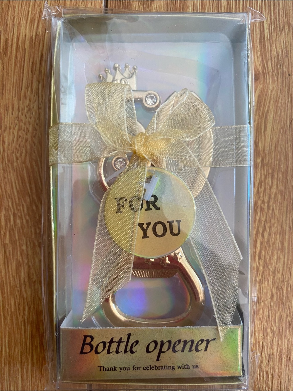Gold Bottle Opener Party Favor for 50th celebration